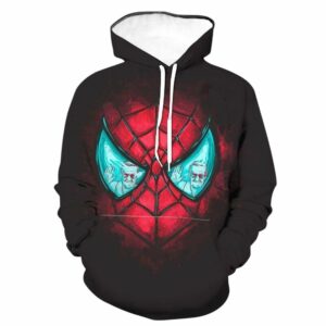 Marvel Spider Man Face All Over Print Hoodie