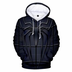 Marvel Spider Man Logo Black All Over Print Hoodie
