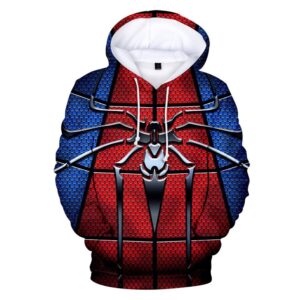 Marvel Spider Man Logo Red And Blue All Over Print Hoodie