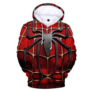 Marvel Spider Man Logo Red Scratch All Over Print Hoodie