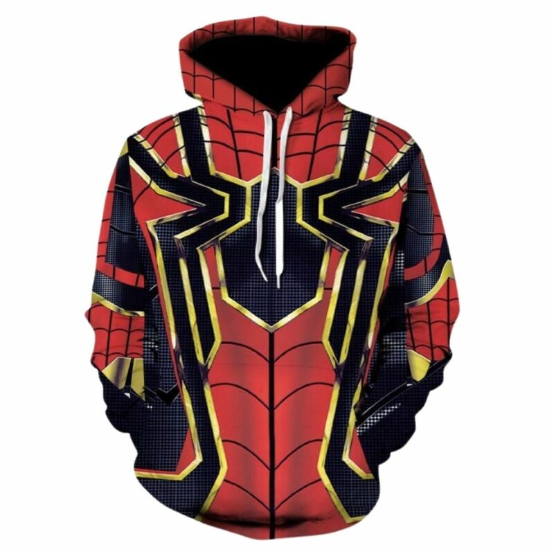 Marvel spider man logo scratch 3d hoodie 1