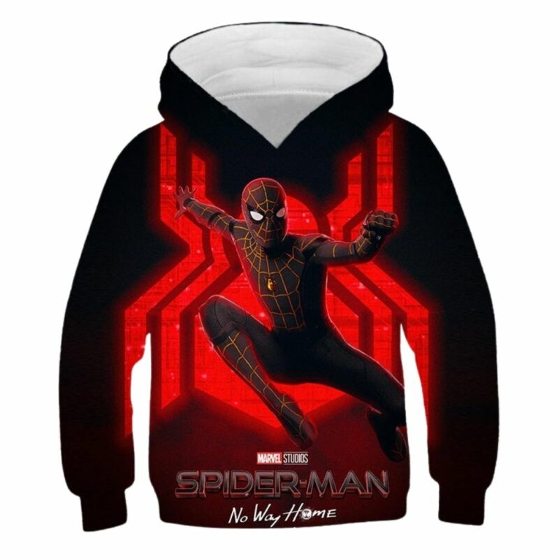 Marvel spider man no way home red 3d hoodie 1
