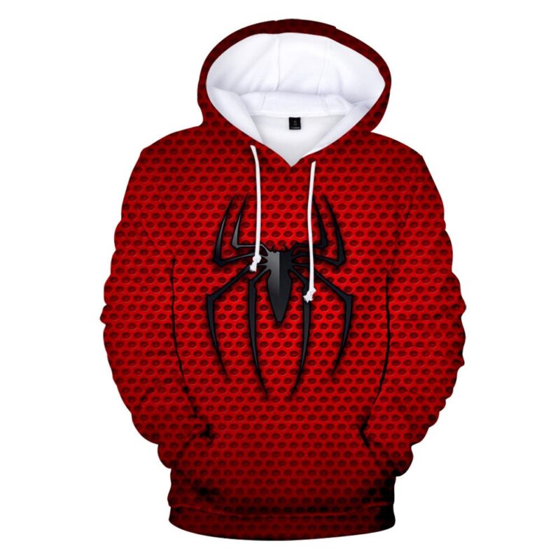 Marvel spider man red 3d hoodie 1