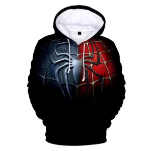Marvel Spider Man Red And Black All Over Print Hoodie