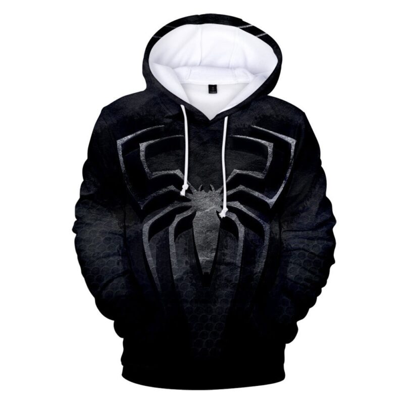 Marvel spider man scratch black 3d hoodie 1
