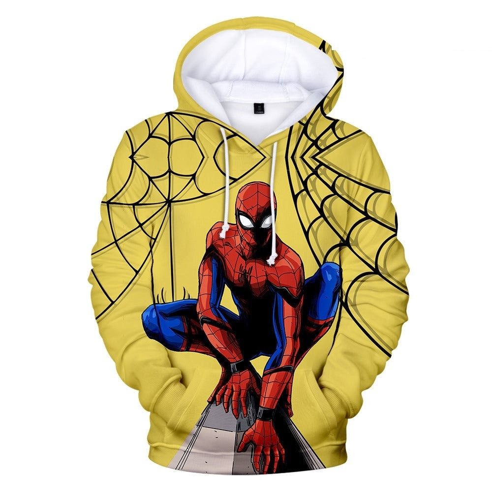 Marvel spider man yellow 3d hoodie 1