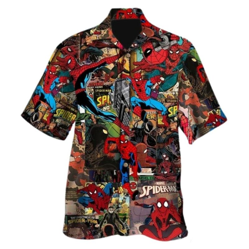 Marvel spiderman character movie hawaiian shirt 1