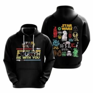 May Be Fourth Be With You Star Wars Character All Over Print Hoodie
