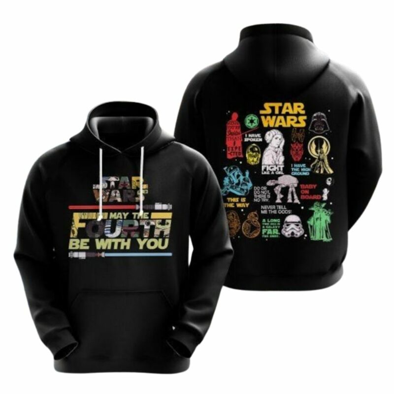 May be fourth be with you star wars character 3d hoodie 1