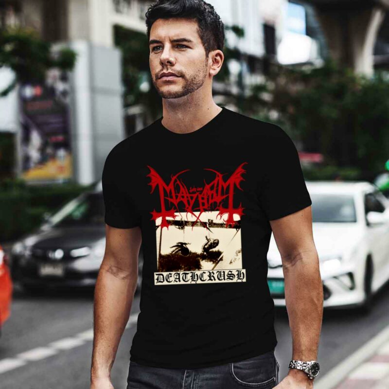 Mayhem Deathcrush Black Metal Band Front 5 T Shirt