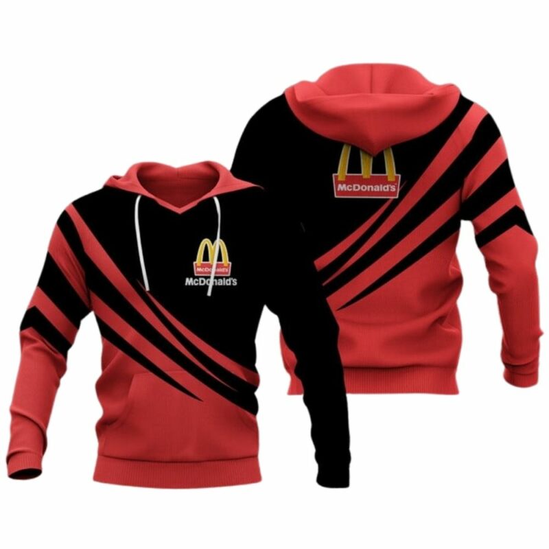McDonalds Logo In My Heart Black And Red Funny All Over Print Hoodie