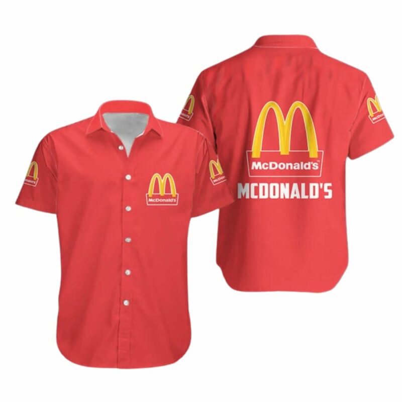 McDonalds Logo Red Hawaiian Shirt