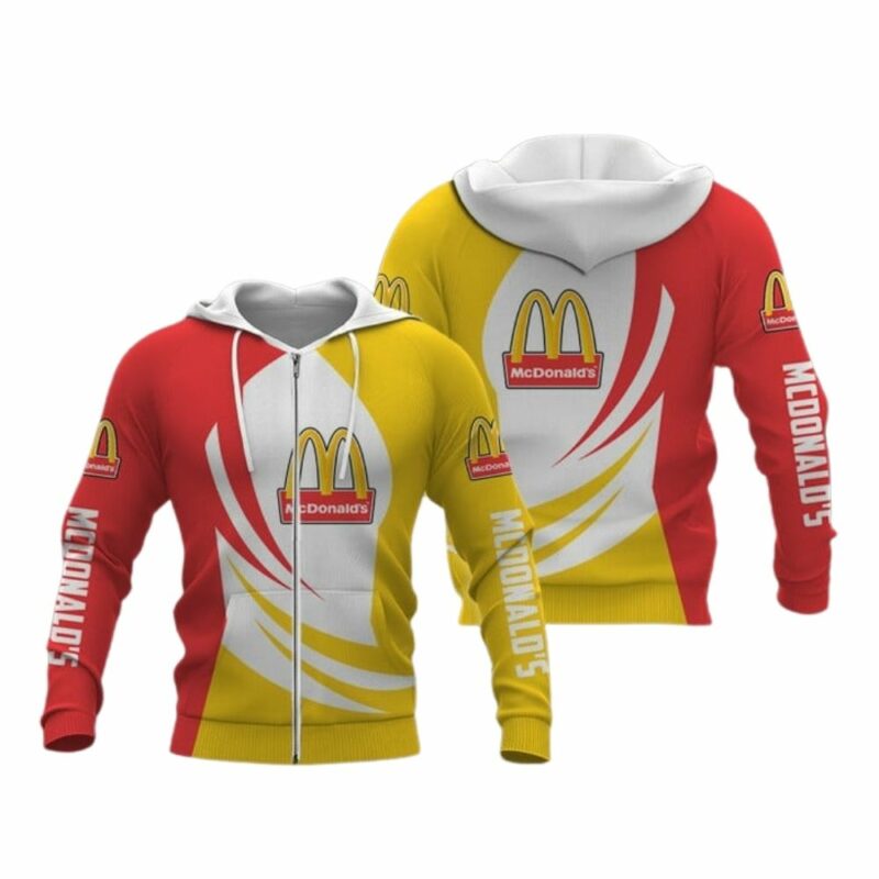 McDonalds Logo White Yellow And Red All Over Print Hoodie
