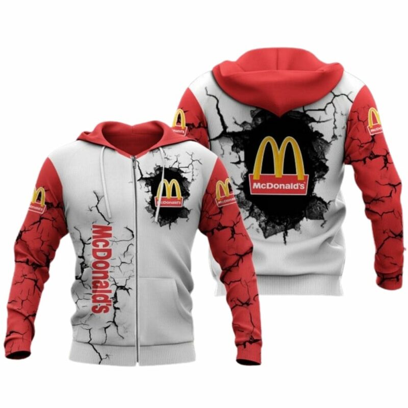 McDonalds Scratch Grunge All Over Print Hoodie