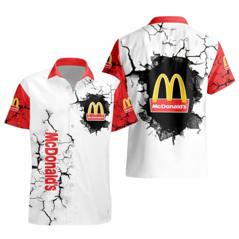 McDonalds Scratch Grunge Hawaiian Shirt