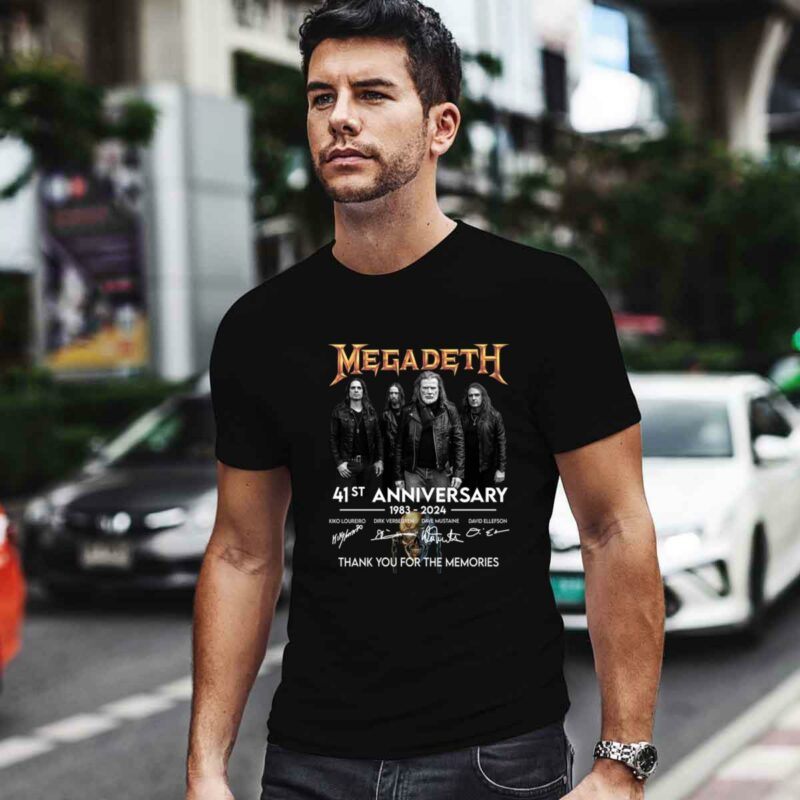 Megadeth 41St Anniversary Thank You For The Memories 4 T Shirt