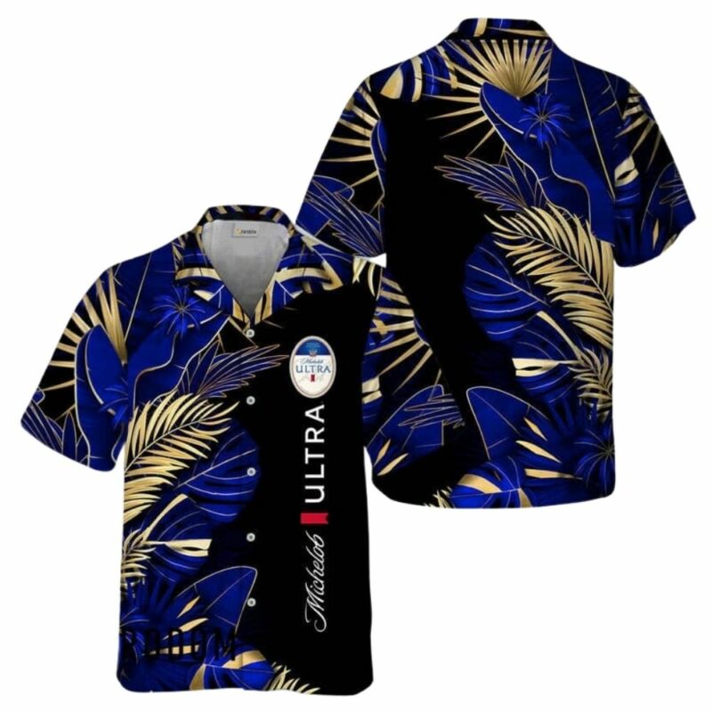 Michelob Ultra Tropical Palm Hawaiian Shirt