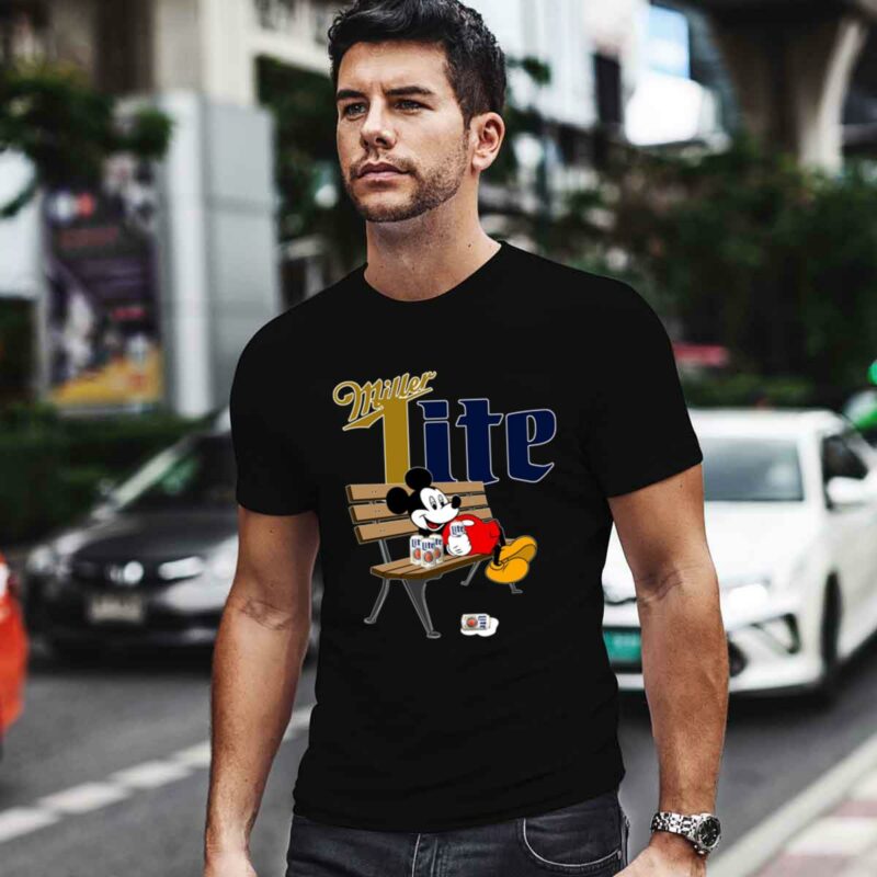 Mickey Mouse Drink Miller Lite 4 T Shirt