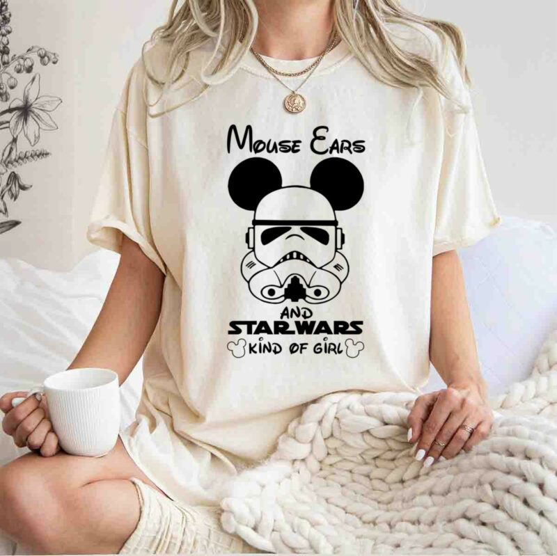 Mickey Mouse Ears And Star Wars Kind Of Girl 0 T Shirt