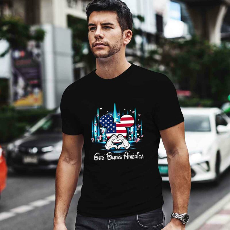 Mickey Mouse Flag God Bless America 0 T Shirt