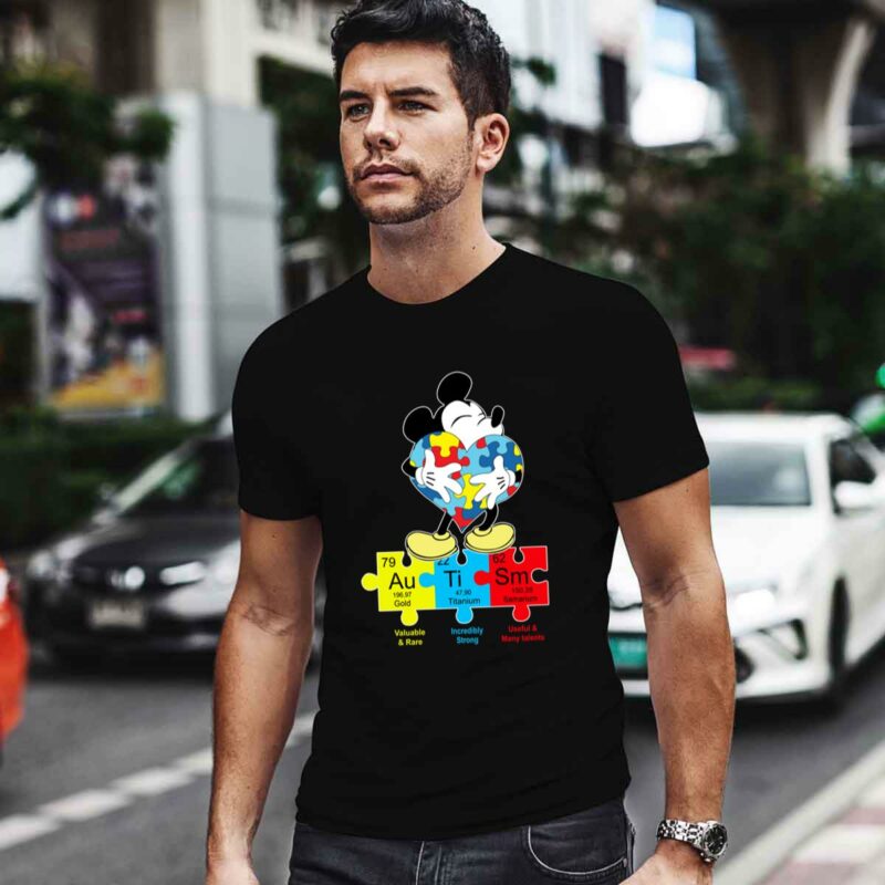 Mickey Mouse Hug Heart Autism Science 0 T Shirt