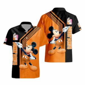 Mickey Mouse Reach Logo Dunkin' Donuts Hawaiian Shirt