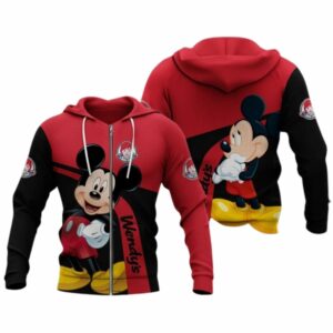 Mickey Mouse With Wendy's In My Heart All Over Print Hoodie