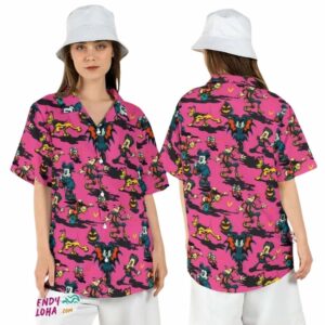 Mickey Friends Vampire Minnie Halloween Party Disney Hawaiian Shirt