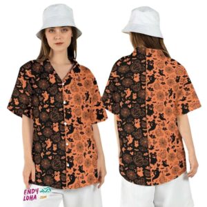 Mickey Mouse Halloween Boo Bash Ghost Pumpkin Disney Hawaiian Shirt