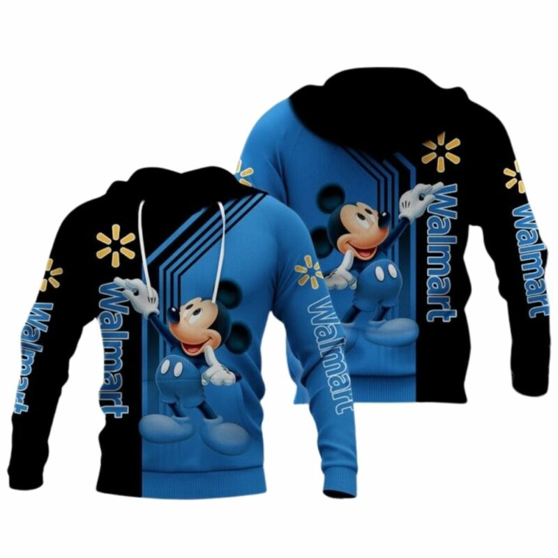 Mickey mouse paint logo walmart 3d hoodie 1