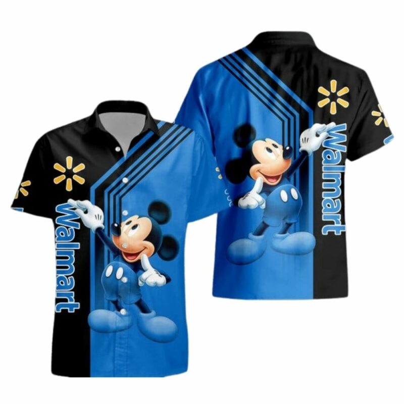 Mickey mouse paint logo walmart hawaiian shirt 1