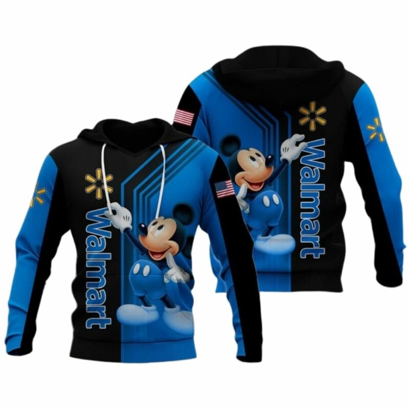 Mickey mouse reach logo walmart 3d hoodie 1