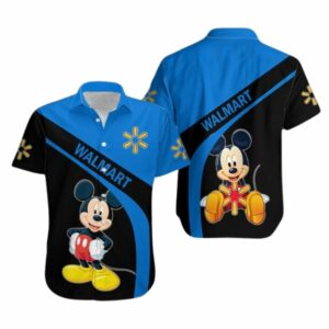 Mickey Mouse With Walmart Hawaiian Shirt