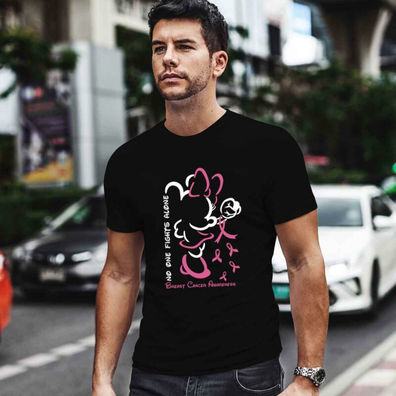 Minnie Mouse No One Fight Alone Breast Cancer Awareness 0 T Shirt