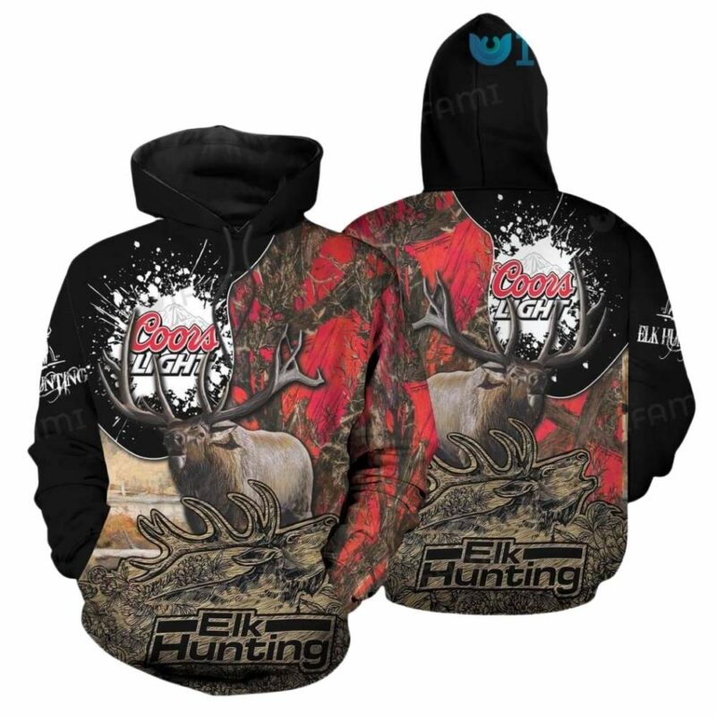 Moose hunter beer coors light lovers 3d hoodie 1