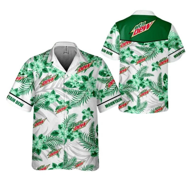 Mountain dew floral flower pattern hawaiian shirt 1