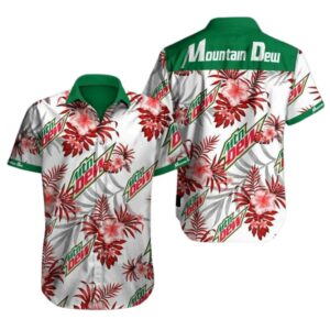 Mountain Dew Flower Floral Hawaiian Shirt