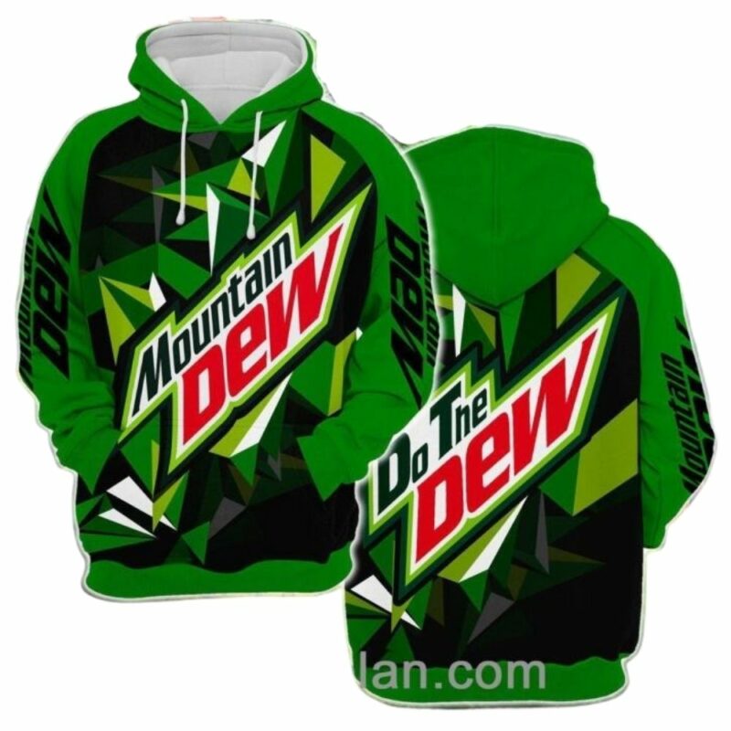 Mountain dew logo 3d hoodie 1