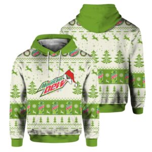 Mountain Dew Santa Hat Christmas All Over Print Hoodie