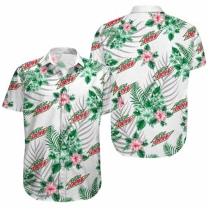 Moutain Dew Flower Floral Pattern Hawaiian Shirt