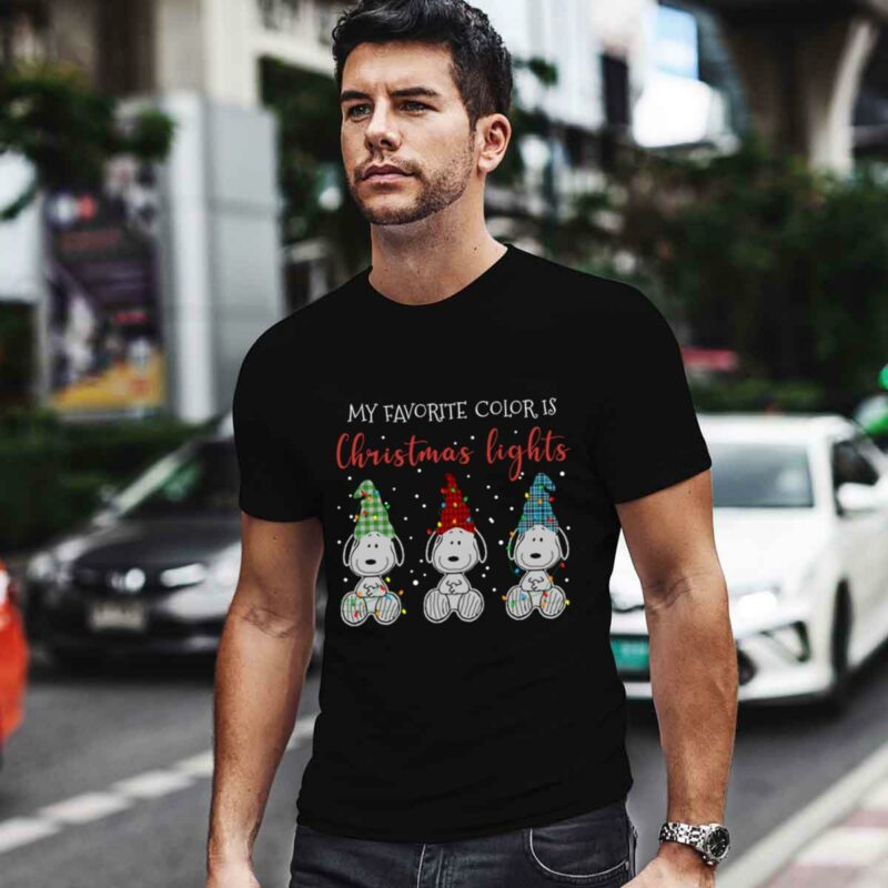 My Favorite Color Is Christmas Lights Snoopy 0 T Shirt