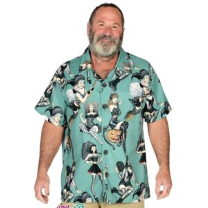 Mystical Witchy Fun Pattern Spooky Gatherings Hawaiian Shirt
