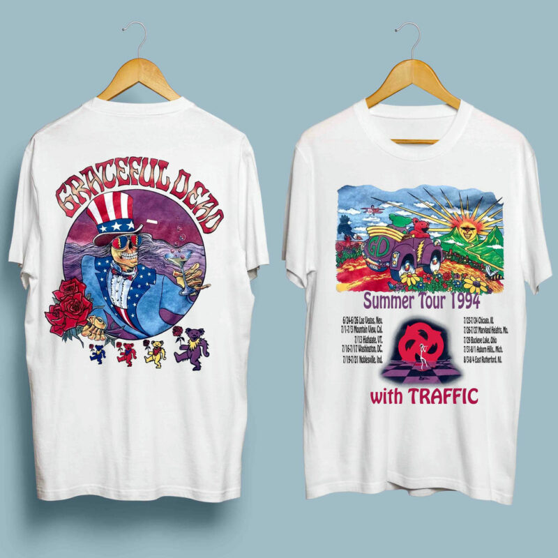 Nwot 1994 Grateful Dead Summer Tour Graphic Front 5 T Shirt