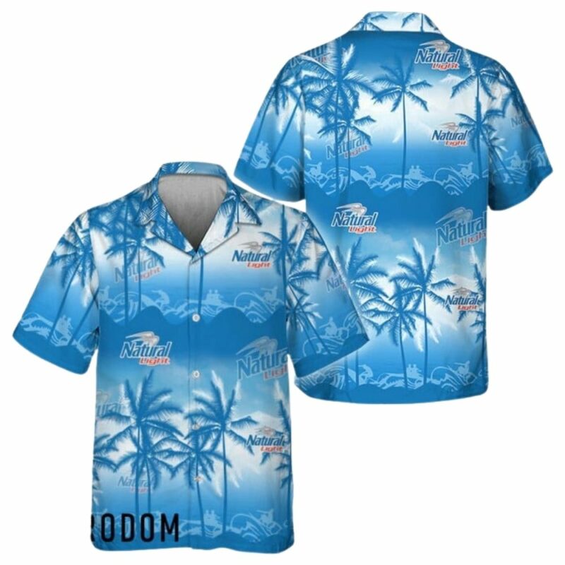 Natural light beach coconut tropical hawaiian shirt 1