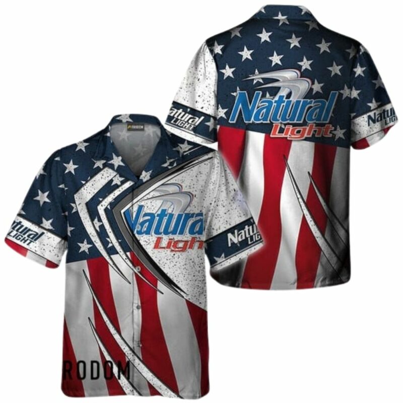 Natural light fourth of july esports hawaiian shirt 1