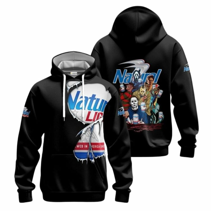 Natural light horror halloween characters 3d hoodie 1