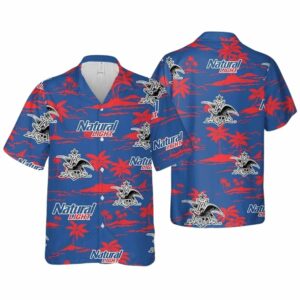 Natural Light Island Coconut Tropical Hawaiian Shirt