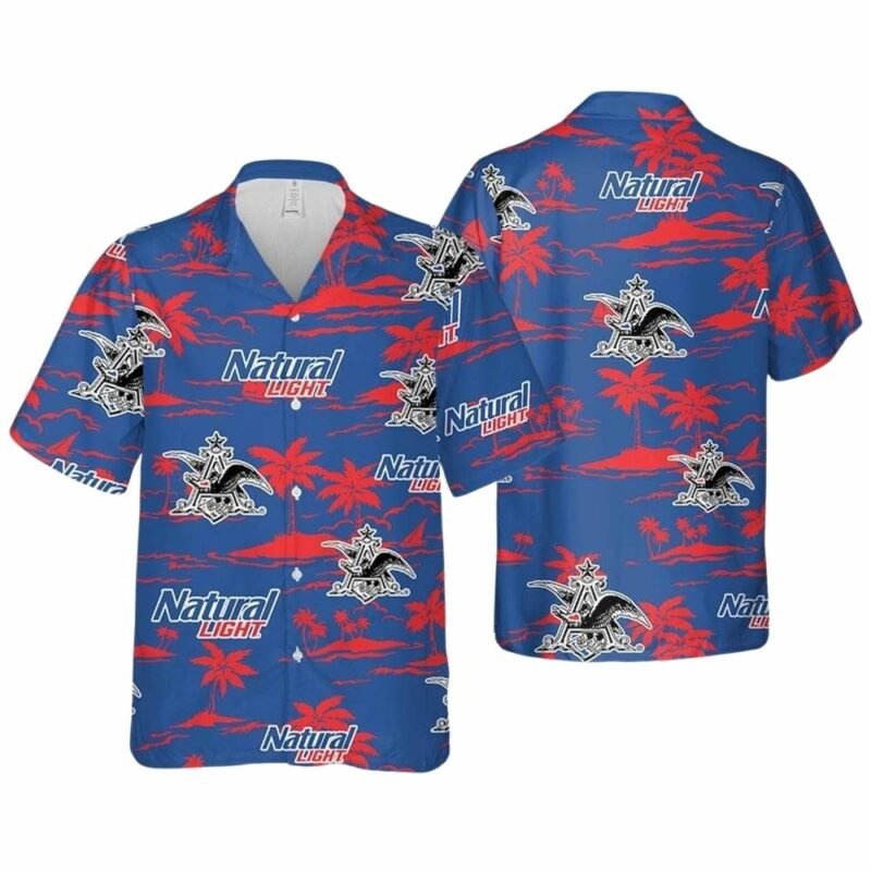 Natural light island coconut tropical hawaiian shirt 1