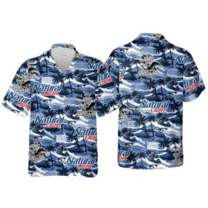 Natural Light Sea Island Pattern Hawaiian Shirt