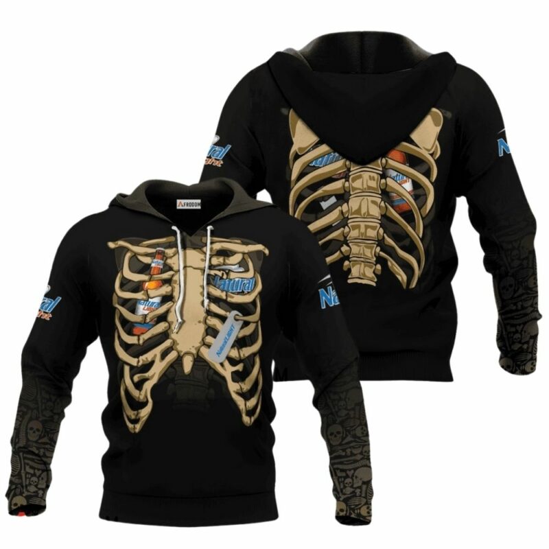 Natural light skeleton ribcage 3d hoodie 1